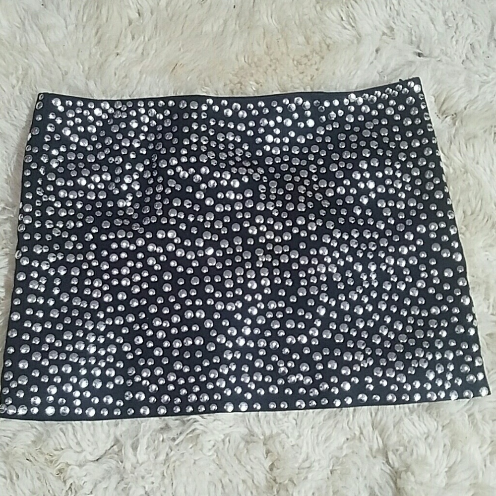 La Rok studded mini skirt